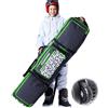 XCMAN Borsa da snowboard imbottita con ruote, borsa da sci estensibile per viaggi in aereo, lunghezza regolabile, extra lunga/larga/profonda, impermeabile, con stecche di protezione
