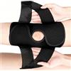 XAGMODSHN Ginocchiera nera ad alta elasticità in fibra di poliestere per corsa, basket, palestra, allenamento, protezione ergonomica per ginocchio