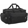 QUAHEAS Borsa da pesca impermeabile nera in tessuto Oxford 600D con tracolla e divisorio isolante in PEVA, organizer per accessori da pesca, attività all'aperto, viaggi, carpa, pesca a spinning, trota