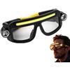 Generico Versatile - LED Dimmerabile 19x7,5x6,3 Cm Con Occhiali Di Sicurezza, ABS, Componenti Elettronici, Faro Da Corsa A LED Faro A Mani Libere Per Pesca Notturna Ciclismo Corsa Escursionismo Arrampicata Lav