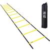 Chewtoyo Scala di agilità per allenamento di velocità ed equilibrio, scala multi sport in PE da 6 m con borsa portaoggetti, larghezza 41,9 cm, per attrezzature da allenamento per l'agilità del calcio, atletica