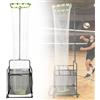 Generic Attrezzatura per allenamento pallavolo con rete regolabile, borsa per la raccolta delle palline, ruote e borsa per il trasporto per esercizi di forza, sessioni di allenamento