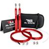 RLG RL GRIPS RL Grips® Comba Crossfit in alluminio con manico antiscivolo - Corda di velocità con cavo da 2 mm - Corda da salto per cardio Jump Rope Gym (Rosso)