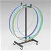 Generic Carrello portatile a cerchio per attrezzatura sportiva, contenitore mobile per hula hoop e corde per saltare