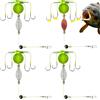 Opilroyn Carp Rigs - Set di 4 rig con ami antifondo e palline galleggianti per pesci grandi, attrezzatura affidabile per pesca alla , trota, persico e argento,