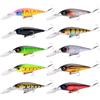 Generic XILILHC 10 Pz/Lotto Lungo Minnow Richiamo di Pesca 13 Centimetri 15g Galleggiante Duro Wobbler Crankbait 3D Occhi Esca Artificiale Trota Luccio Pesca alla Carpa(10pcs-15g-10cm)