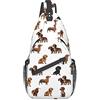 Générique Borsa a tracolla leggera da uomo con stampa elegante sportiva quotidiana, bianco, Taille unique, Zaino tradizionale