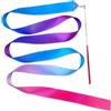 WANGSHAOWEI Nastro Ginnastica Ritmica Bambina Nastri Danza 2m Ragazza Ritmica Arte Ginnastica Balletto Streamer Asta Twirling Bastone Arcobaleno Nastro for Allenamento Sportivo Bacchette for Ballerini