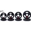 Signature Fitness Olympic - Piastra per pesi in ghisa, 5,1 cm, per allenamento di forza e sollevamento pesi, rivestimento in gomma, set da 20,4 kg