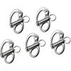 Generico Compatibile con moschettone a sgancio rapido in Acciaio Inossidabile 316 da 5 Pezzi, moschettone da Traino Marino da 35/52/69/96 mm(69mm-5pcs)