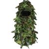 Generic Fascia della testa - Cuffia mimetica con foglia 3D | Maschera per caccia a viso intero, copricapo traspirante, accessorio mimetico leggero per campeggio, softair, fotografia naturale, paintball