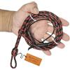 Bantoro Crafts Mini frusta tascabile in pelle, 91 cm di lunghezza, colore rosso e nero
