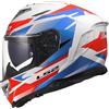 LS2, Casco Moto Integrale STORM III KOMAI White Blue Red, XXS