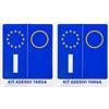 4R Quattroerre.it 6170 Kit Adesivi Targa Italia, Set di 4, 44 x 98 mm