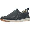 Clarks Orson Row - Mocassini Uomo, Blu (Navy Nubuck), 43 EU