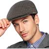 Wantonfy Berretto Piatto da Uomo Newsboy Berretto Baschi Scozzesi British Style Retro Coppola Cappello Strillone Paraorecchie Ivy Caps Invernale Auttuno