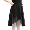 MYSSUCI Gonna da danza lunga da donna, in chiffon, con vita regolabile, colore nero