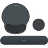 MOSISO Set Supporto Poggiapolsi&Tappetino Mouse Ergonomico Curvo Circolare