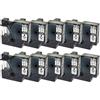 PRESTIGE CARTRIDGE 10 Nastri 40920 bianco su trasparente 9mm x 7m Etichette compatibili per DYMO LabelManager LM 100 150 160 200 210D 260 280 300 350 350D 360D 400 420P 450 500TS PC PC2 PnP LabelWriter LW 400 450 Duo