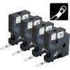 Doruimi Compatibile con etichette termorestringenti Dymo 18053 da 9 mm, confezione | Lavora con DYMO Rhino 4200 5200 5000 6000 etichettatrice industriale, nero su bianco, 1 cm x 4,9'