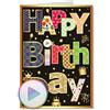 PlayMegram Biglietto di compleanno personalizzabile con porta USB-C da 16 MB di memoria per file MP3, motivo di compleanno interno ed esterno, batteria ricaricabile - per musica personalizzata e