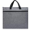 Cosysparks Borsa Porta Documenti Donna Ufficio, Borsa con Cerniera Leggera con 2 tasche Impermeabile Oxford A4 Folder Bag Meeting Office File Bag Organizzatore di File Stazionario Della Scuola (Grigio)