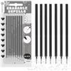 HABNI 8 Pezzi Ricariche Cancellabili, Compatibili con Legami, Refill Penne Cancellabili Set,Confezione Blister con Cartoncino, Punta Della penna 0,7 mm, Altezza 13 cm (Nero)