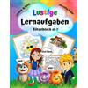 Majosta Rätselblock ab 7 Jahre- Aufgabenbuch: Rätselheft mit Lernaufgaben für Kinder durch Spielen zum Lernen.Rätselbuch Grundschule mit Mathe und Deutsch und ... 1. klasse mit lustigen Kreaturen / Monster.