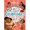 HACHETTE JEUN. Mes coloriages avec stickers Vaiana 2