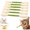 Knubbuf Swabs Cat Toys with Catnip | 6 Pk Durable Cotton Swabs Cat Toys | Interactive Kitten Teething Sticks & Chew Toys | Big Felt Kitty Kicker Accessories for Indoor Boredom Relief (Blue)
