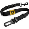 MORELOW Cintura Auto Per Cani - Cintura di Sicurezza per Cani Elastica Anti Shock che Riduce gli Strappi - Regolabile con Gancio Rinforzato - Compatibile con Tutte le Auto
