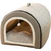 Danchen Letto per cani grande grotta per animali domestici, 2 in 1, cuccia per cani, gatti, igloo, accogliente sacco a pelo per cani, caldo e invernale, con cuscino staccabile, pieghevole e lavabile (XXL: 100
