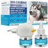AURIVEE Diffusore di Feromoni Calmante per Cani con Luce LED, 2x48ml Ricarica, Non Medicinale, Senza Sonnolenza, Aiuta Ansia da Separazione e Stress Temporale, 60 Giorni