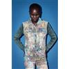 Desigual, giacca in denim stampata, Cotone, Blu, L