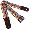 OriGlam - Tracolla in cotone etnico in stile vintage hawaiano, regolabile, in morbido cotone e vera pelle, per ukulele soprano, concerto, tenore, baritono