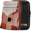 Moozica - Kalimba professionale a 17 tasti, Pianoforte da pollice di alta qualità con custodia protettiva 17 Keys Koa Spruce-K17SD