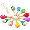LGWJHCY 10 pezzi Maracas in legno con sabbia, martelletto a mano, percussioni, maracas in legno, sonagli e shaker, strumenti musicali in legno per l'allenamento del ritmo musicale, colore casuale