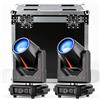 Osusuent 2PCS LED 380W con flight case Testa Mobile Luce di Festa RGBW 14 motivi 15 colori DMX512 Prisma Rotazione a 360° per matrimoni discoteca teatri giochi di luci