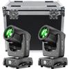 Osusuent 230W 7R LED Teste Mobili, dmx512 Discoteca Palcoscenico Spot Beam con 24 Prisma 4 Modalità di Controllo Luce Party per Matrimonio DJ Party Live Band Mostra (2 pezzo con flightcase)
