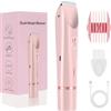 bergxperten shaver Rasoio 2 in 1 per bikini e corpo, Rasoio Elettrico Donna Shavea con Doppia Testina Integrata, Trimmer Bikini USB-C Ricaricabile, Wet & Dry, LED, per Viso Ascelle Gambe Corpo