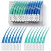LAIVIYA Scovolini Dentali,84pcs Forma Curva Scovolino Denti Scovolini interdentali pazzolini Scovolini Silicone,Strumento per Pulizia Orale di Denti, Gengive e Residui Cibo con Scatola(Blu,Verde)
