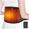 Netraty Cuscino riscaldante senza fili per alleviare il dolore alla schiena, riscaldato portatile da 10000 mAh, con cinghie regolabili, massaggiatore lombare con 3 livelli di riscaldamento, cintura in vita