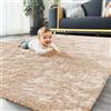 Homaxy Tappeto a pelo lungo, morbido, con fondo antiscivolo, lavabile, grande, per soggiorno, cameretta dei bambini, camera da letto, 300 x 400 cm, beige