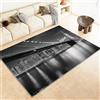 WHUOEUCO Tappeto Salotto Ponte Grigio Di New York 140x200cm Morbido Tappeto Scendiletto Camera da Letto Tappeti Lavabili per Soggiorno Cameretta Bambino Ufficio