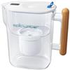 Epic Water Filters Brocche Pure Filter per acqua potabile, 10 tazze, filtro da 150 galloni, Tritan senza BPA, rimuove fluoro, cloro, piombo, Forever Chemicals (bianco e bambù)