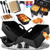 LADYSONS 20 pezzi accessori friggitrice ad aria calda | Accessori Airfryer per Ninja Dual AF400EU & AF300EU & Tower T17088 | per accessori Ninja Airfryer | Accessori Air Fryer | Compatibile per forno,