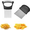 Yeenano Taglia Cipolla in Acciaio Inox,2 Pezzi Affetta Cipolle e Verdure,Ondulato,Vegetable Potato Cutter,Utensili da Cucina Multiuso per Carne,Frutta e Verdura,Patate,Pomodori