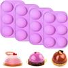 YXHZVON Stampo Semisfera Silicone, 4 Pezzi Stampo Cioccolato in Silicone, Stampi a Mezza Sfera per Cioccolata calda, Torte, Gelatine, Budini, Mousse a Cupola, Viola