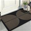 Capslpad Zerbino per interni ed esterni, 60 x 90 cm, antiscivolo, lavabile, assorbente, sottile, per porta di casa, ingresso, balcone, nero/naturale