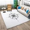 Generic Area Rugs - Tappeto 60 x 90 cm, in stile nautico, con sfondo bianco, morbido, antiscivolo, per soggiorno, camera da letto, ufficio e interni, decorazione per interni, lavabile, 60 x 90 cm